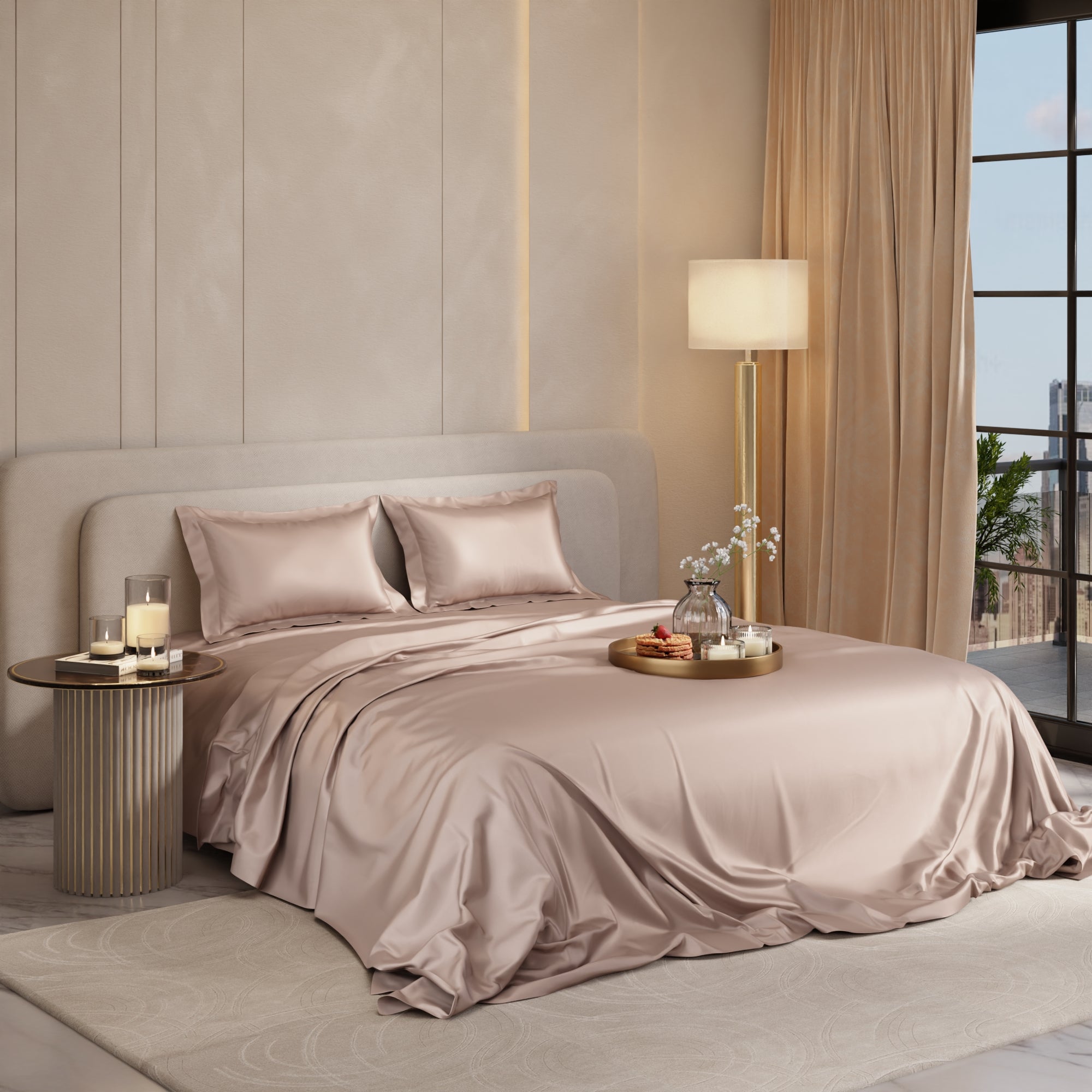Champagne Flat Bedsheet Set