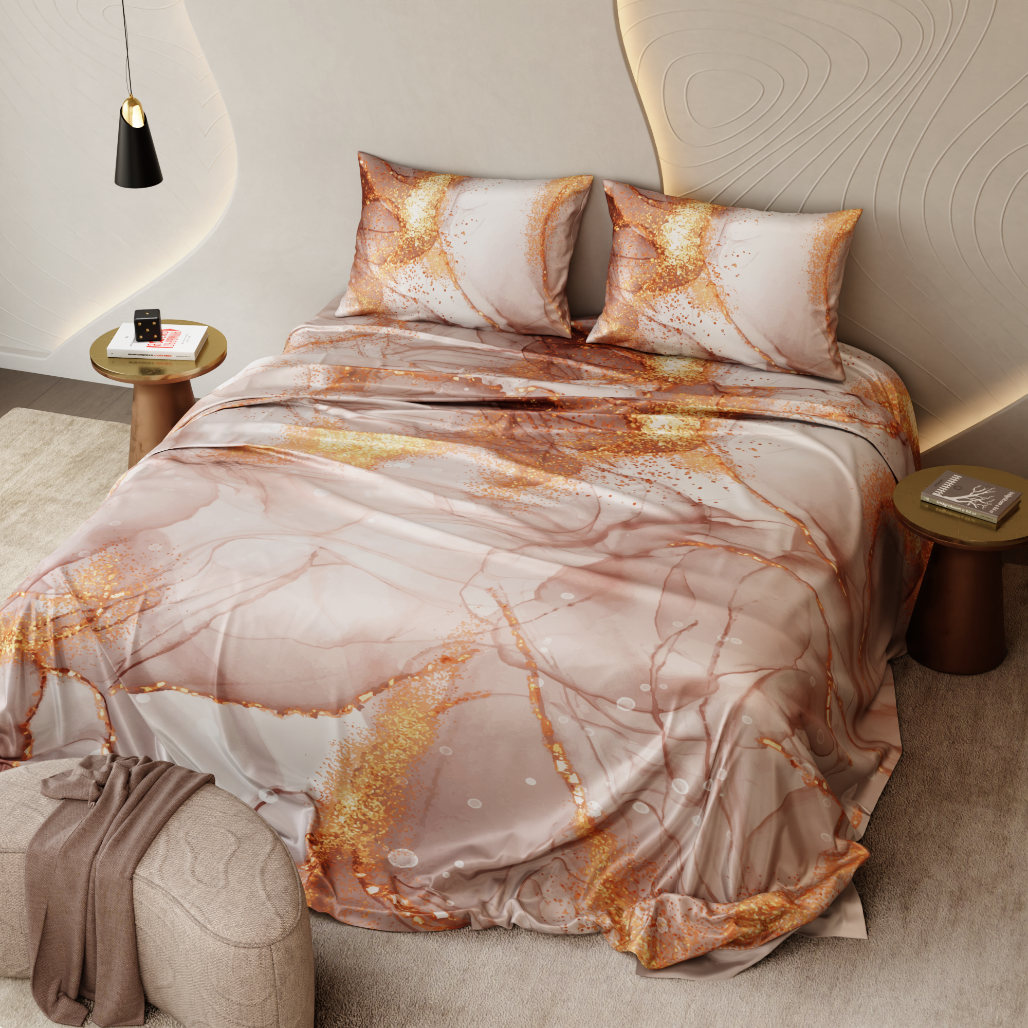 Serenade in Champagne Bedsheet Set