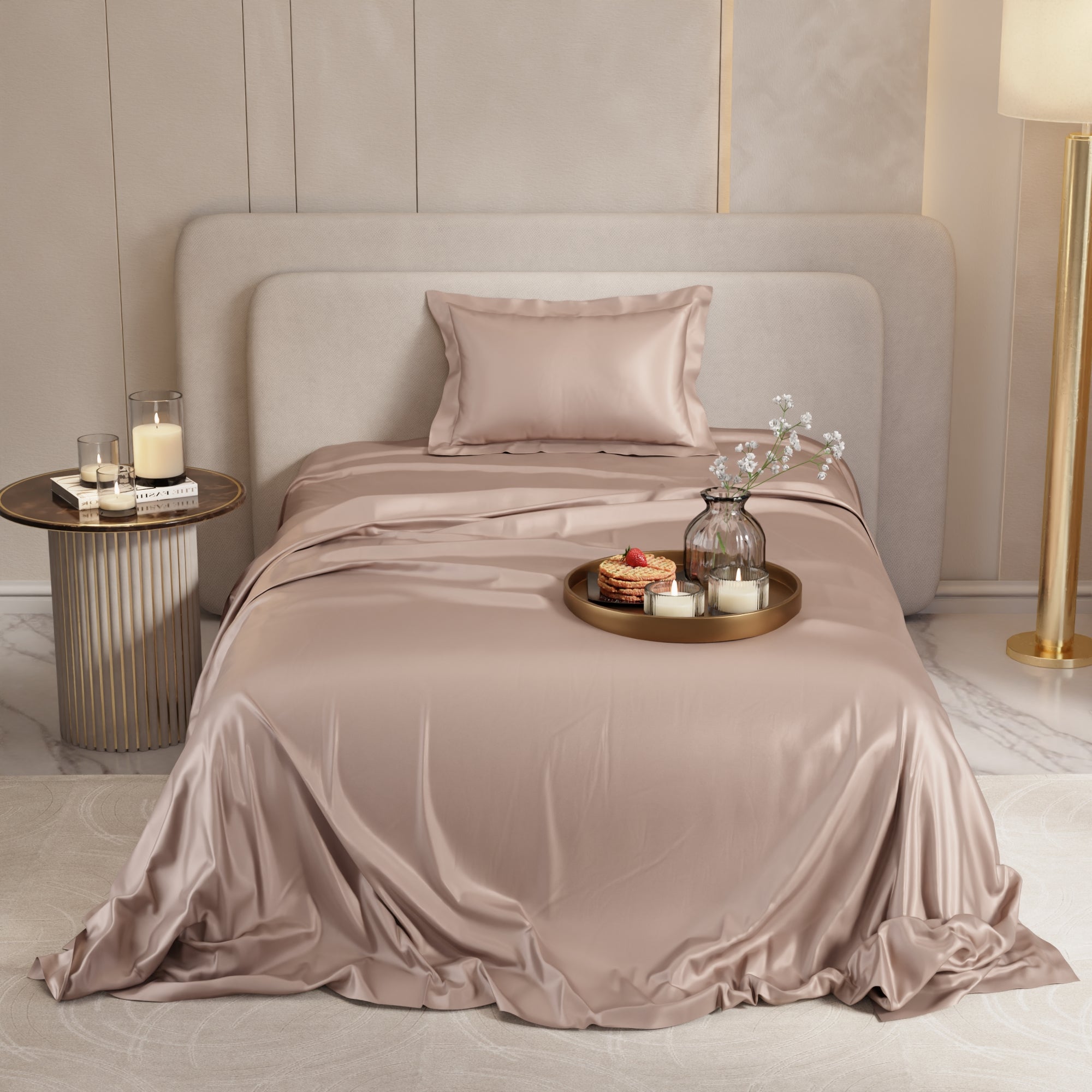 Champagne Flat Bedsheet Set