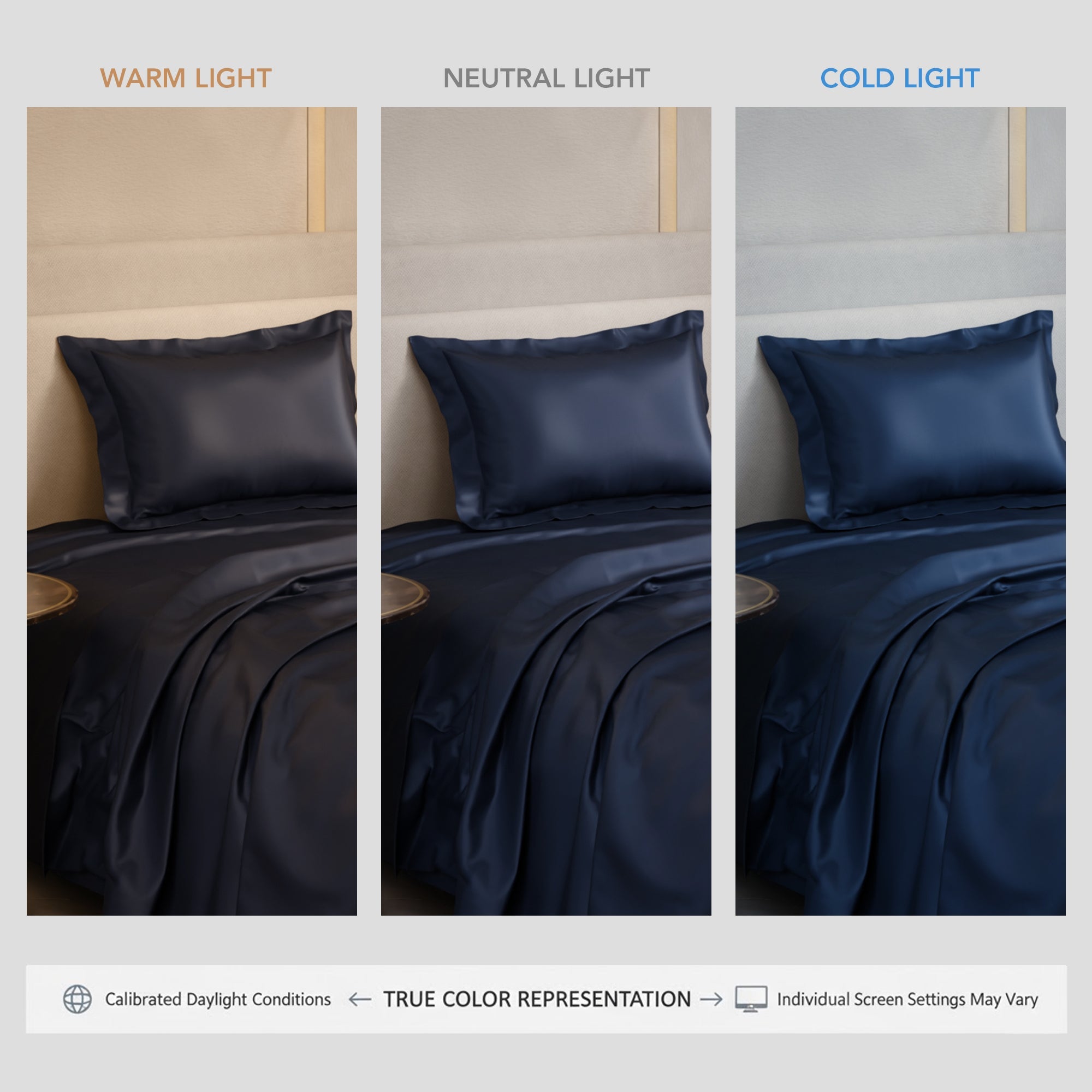 Mystique Blue Flat Bedsheet Set