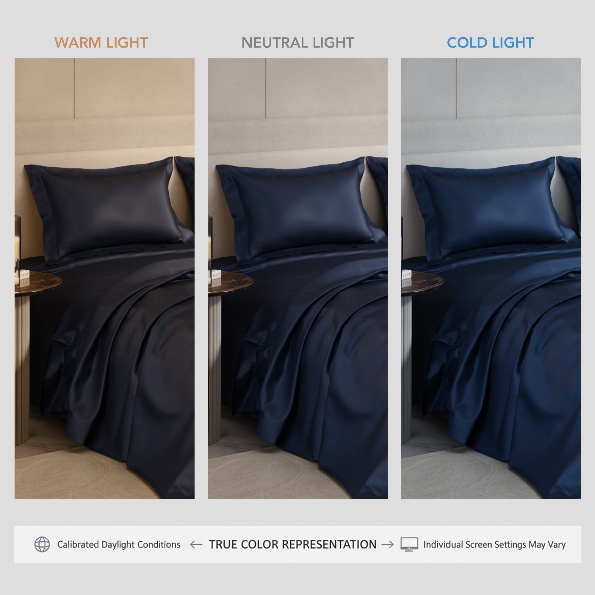 Mystique Blue Flat Bedsheet Set