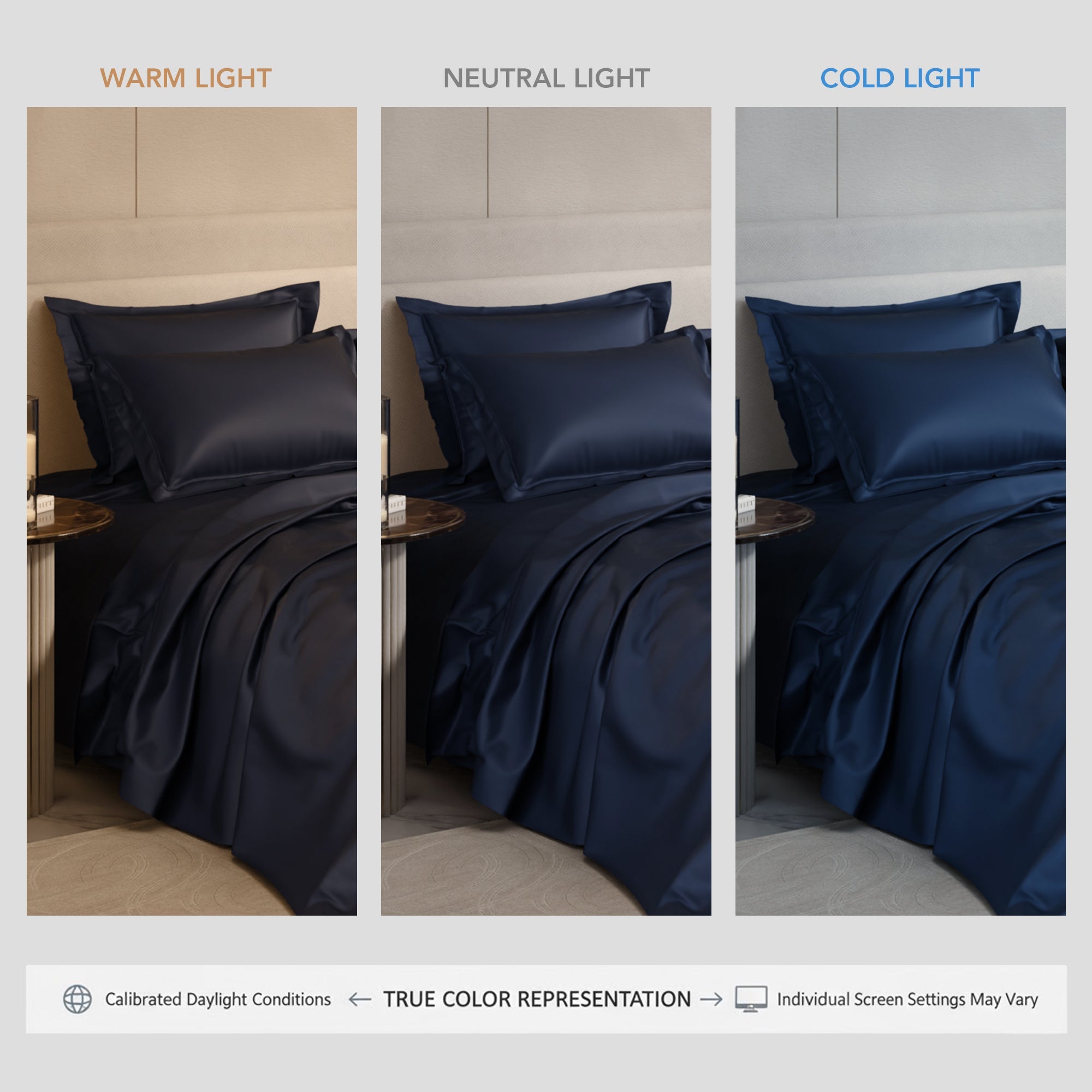 Mystique Blue Flat Bedsheet Set