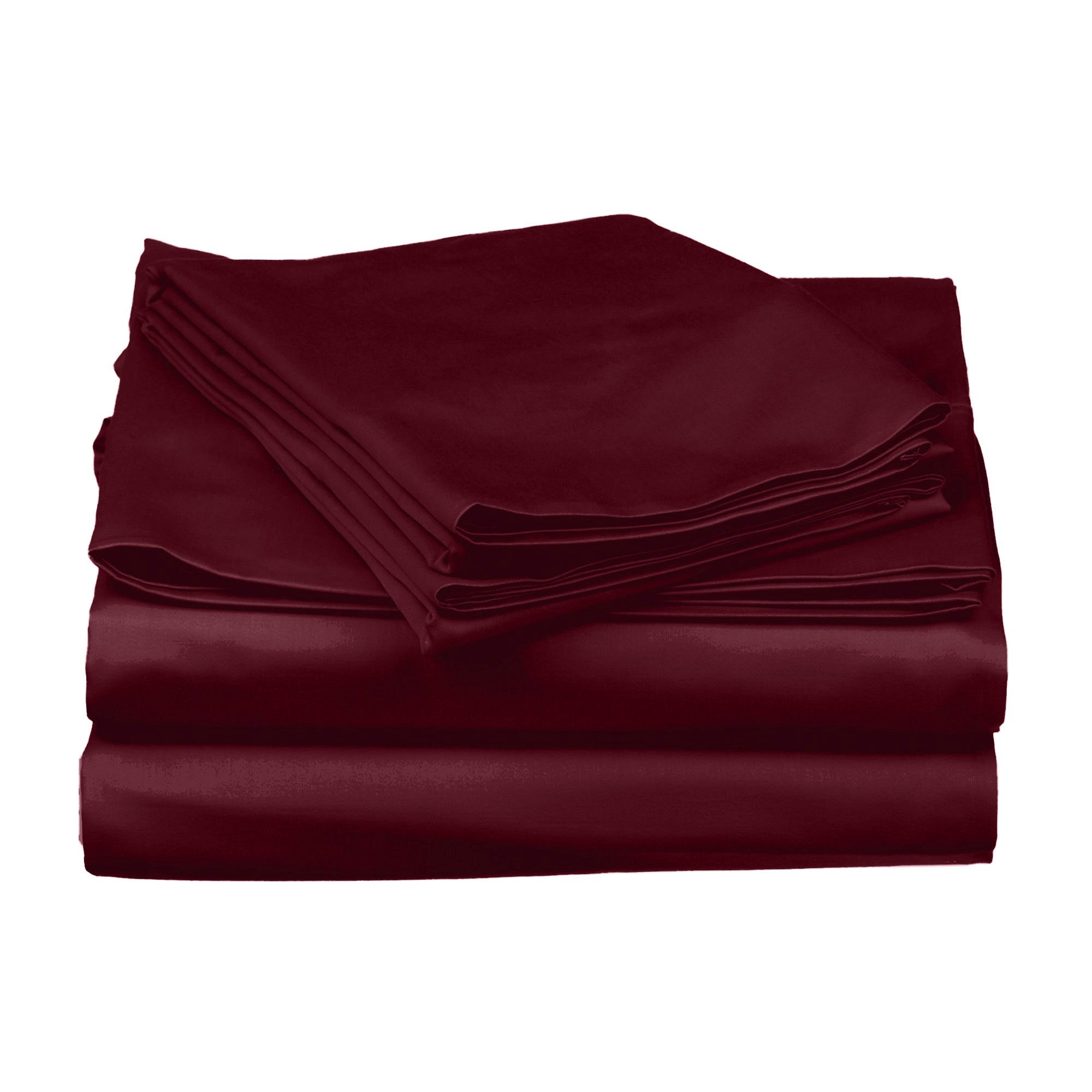 Velvet Wine Flat Bedsheet Set